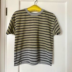 Current/Elliot-  Two-Toned Striped Gray & Black T-Shirt (women’s size 0)